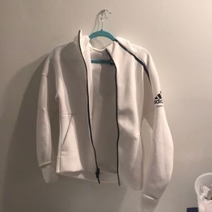 white adidas jacket